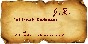 Jellinek Radamesz névjegykártya